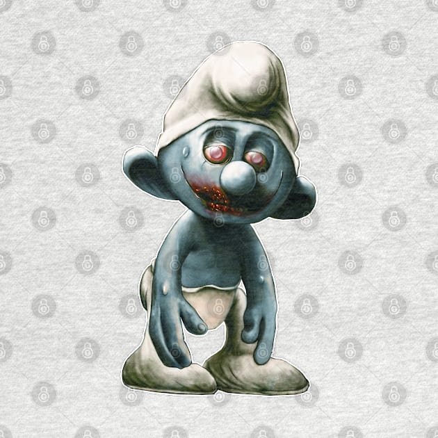 SMURF ZOMBIE CARTOON FUNNY by asulokal